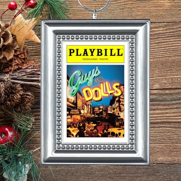 Guys And Dolls Broadway Musical‎ Playbill Christmas Tree Ornament - Picture 1 of 3